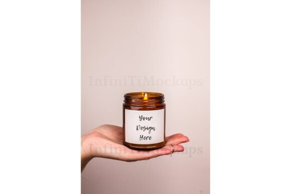 Amber Candle Mockup Real Product for Graphics and Product Mockups