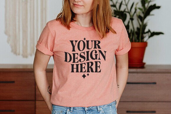 Bella Canvas 3001 Mockup Heather Sunset Review