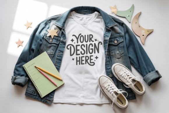 Bella Canvas 3001Y Youth Mockup 8 for Product Mockups and Graphics