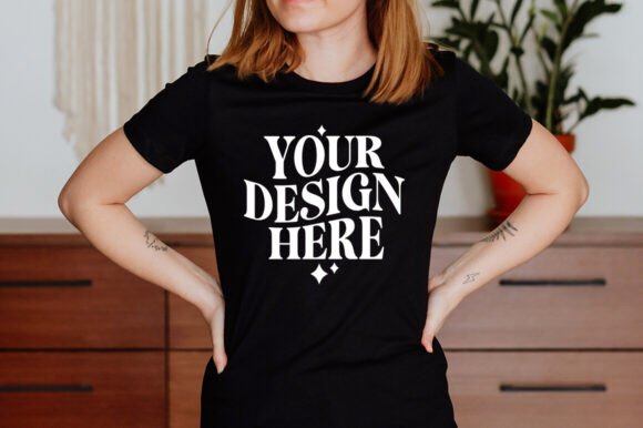 Bella Canvas 6004 Athletic Black Mockup for Product Mockups and Graphics