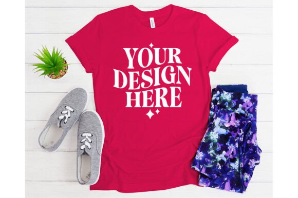 Bella Canvas Berry Mockup for Product Mockups and Graphics