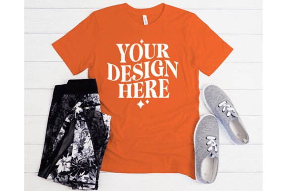 Bella Canvas Coral Mockup for Product Mockups and Graphics