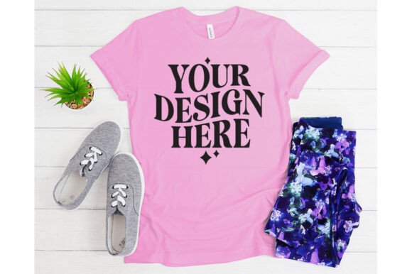 Bella Canvas Dark Lilac Mockup for Product Mockups and Graphics
