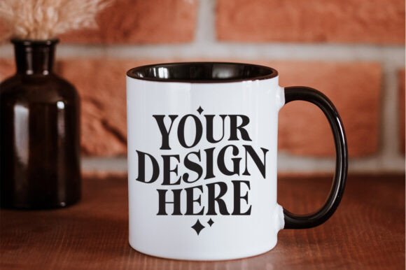 Black Handle Mug Mockup for Crafters