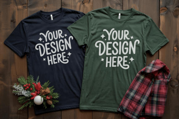 Christmas BC3001 Flat Lay Mockup 22 for Clean Graphics and Product Mockups