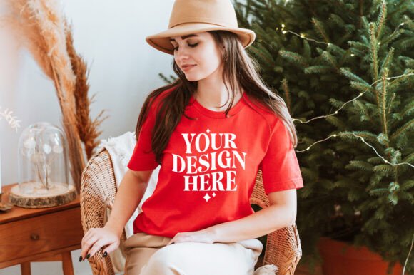 Christmas Bella Canvas 3001 Mockup 31: A Graphic Design Asset for Product Mockups