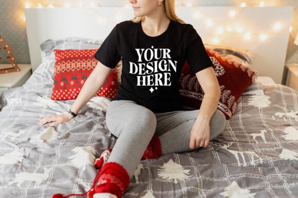 Christmas Bella Canvas 3001 Mockup 37 - A Graphic Design Asset for Handmade Creators