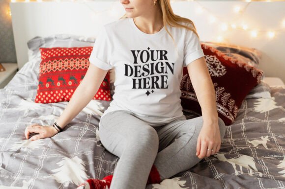Christmas Bella Canvas 3001 Mockup 43 for Product Mockups and Graphics