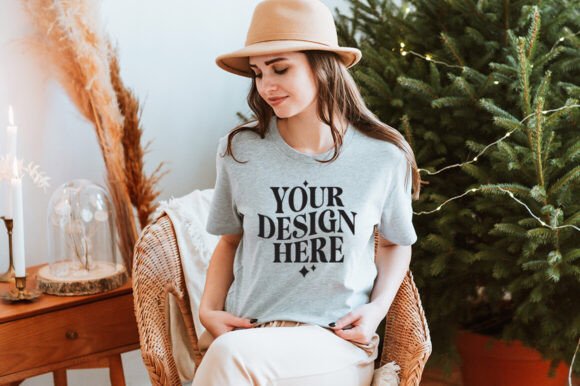 Christmas Bella Canvas Mockup for Modern Blog Design