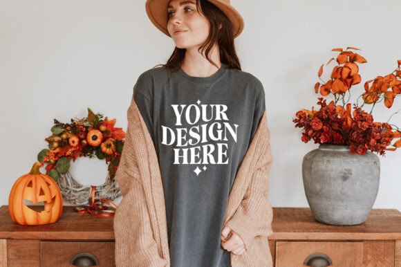 Comfort Colors 1717 Fall Pepper Mockup: A Graphic Design Asset for Seasonal Branding