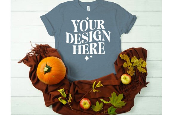 Fall Bella Canvas 3001 Mockup 17: A Graphic Design Asset for Product Mockups