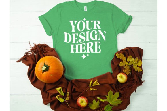 Fall Bella Canvas 3001 Mockup 5: A Graphic Design Asset for Product Mockups