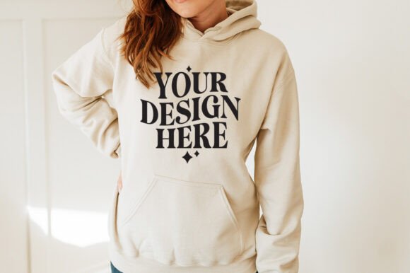 Gildan 18500 Sand Mockup for Modern Graphics
