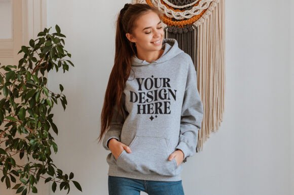 Gildan 18500 Sport Grey Mockup: A Versatile Graphic Asset