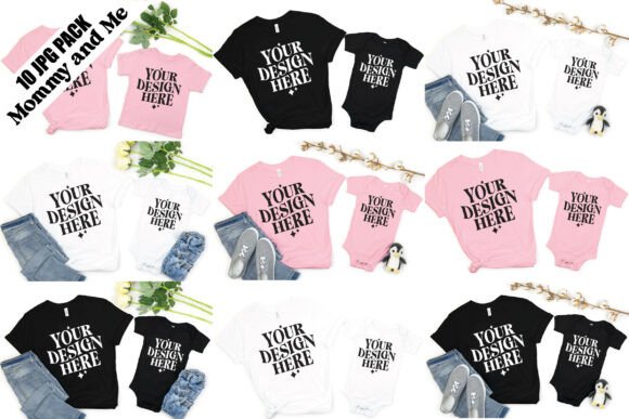 Mommy and Me Mockup Bundle for Crafting and Product Design