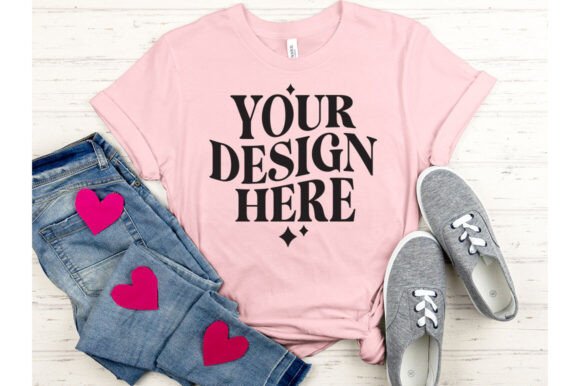Valentine’s Day BC3001 Pink Mockup for Modern Graphics